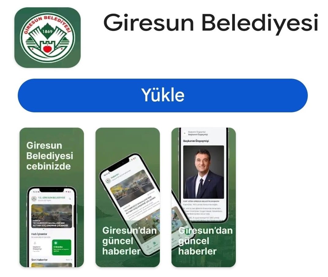 Giresun Belediyesi mobil uygulama