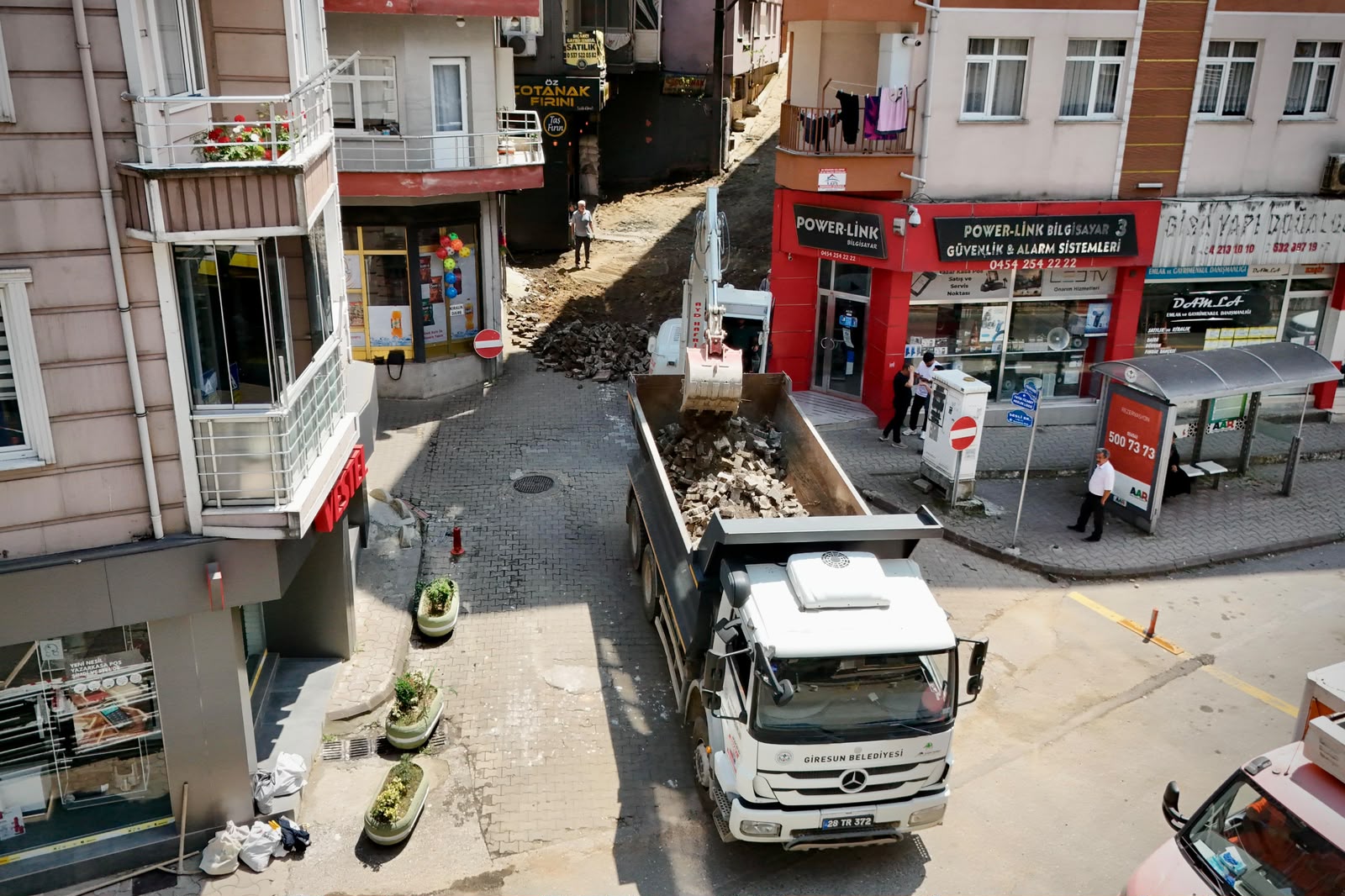 Giresun Belediyesi üstyapı çalışmaları